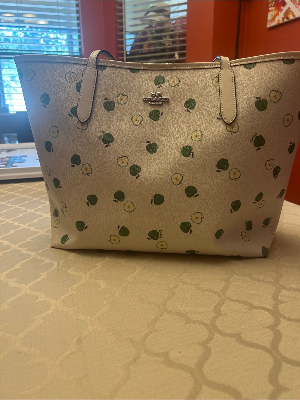 Coach Apple Print Tote Bag
